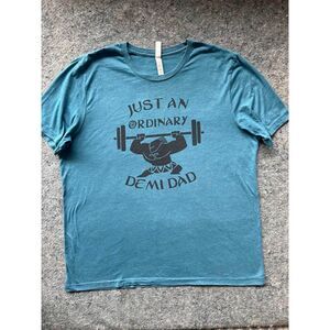 Bella+Canvas Men’s 2XL “Just an Ordinary Demi Dad” Maui Graphic T-Shirt Blue